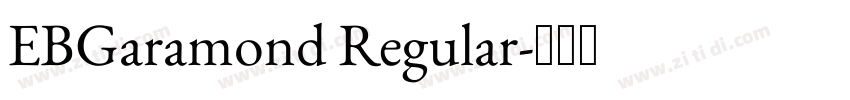 EBGaramond Regular字体转换